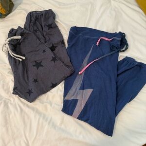 Sundry Gray and Blue Star and Lightning Joggers
